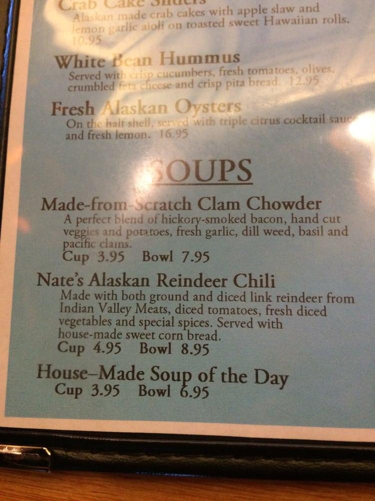 Menu at Seward's Folly Bar & Grill, Anchorage
