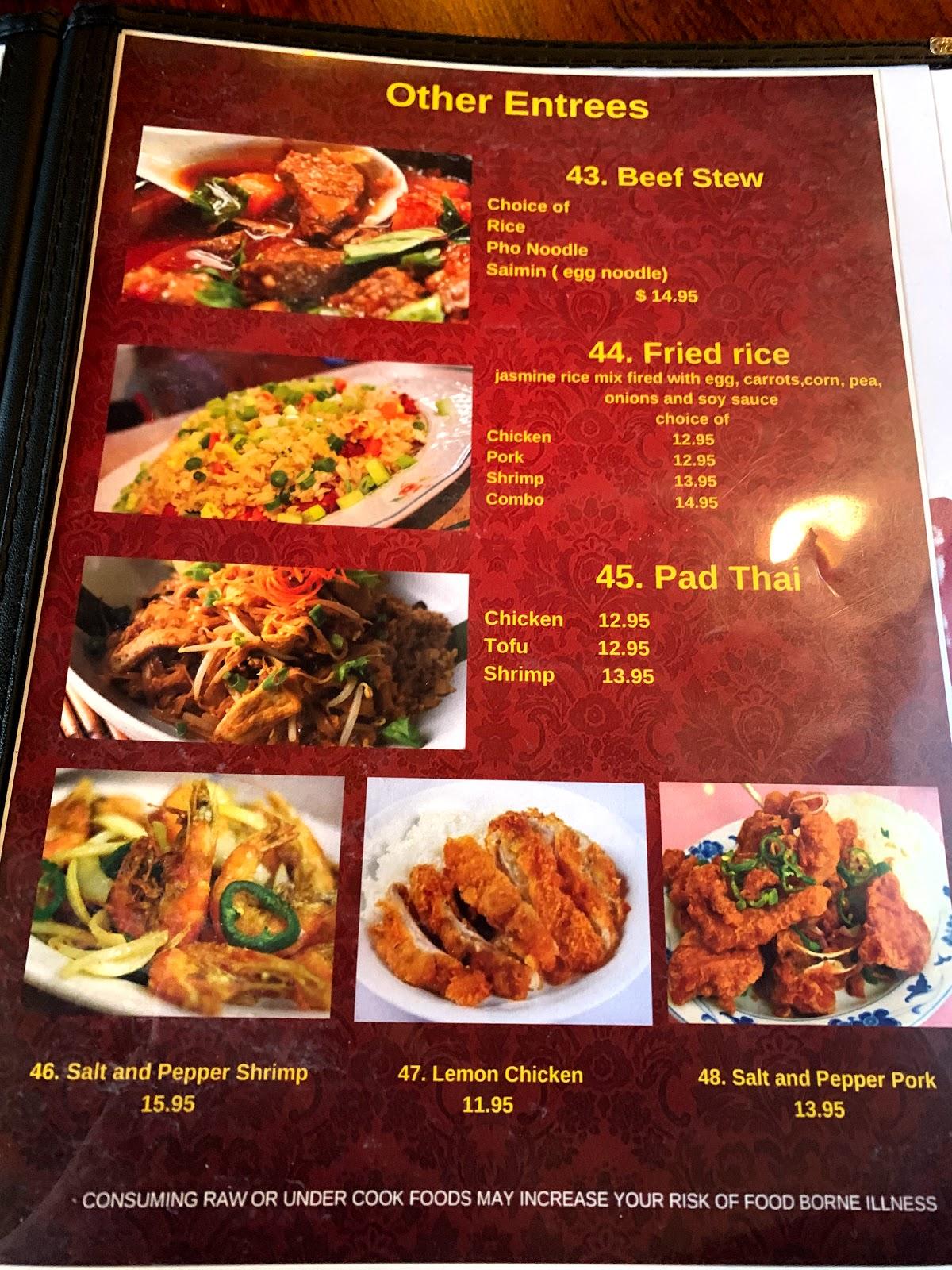 Menu at Noodle Bar, Lahaina
