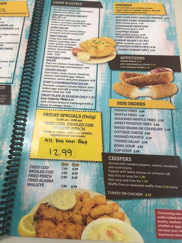 Menu at Riverside Family Restaurant, Loves Park