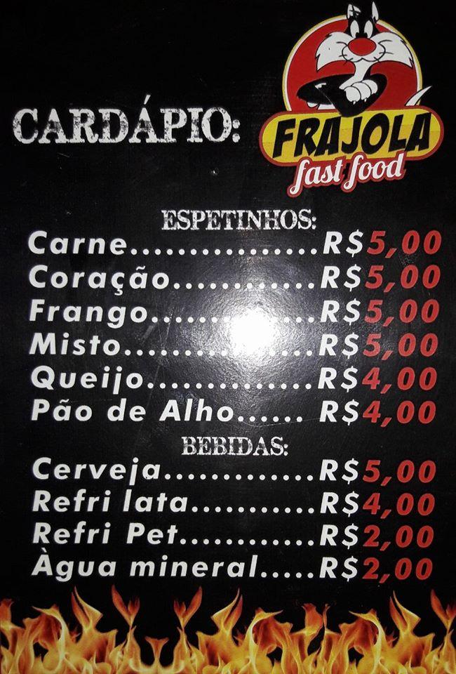 Frajola Fast Food cardápio