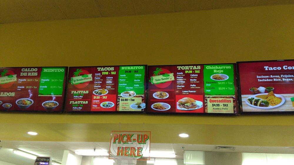 Menu at La Bonita Supermarkets restaurant, Las Vegas, W Cheyenne Ave