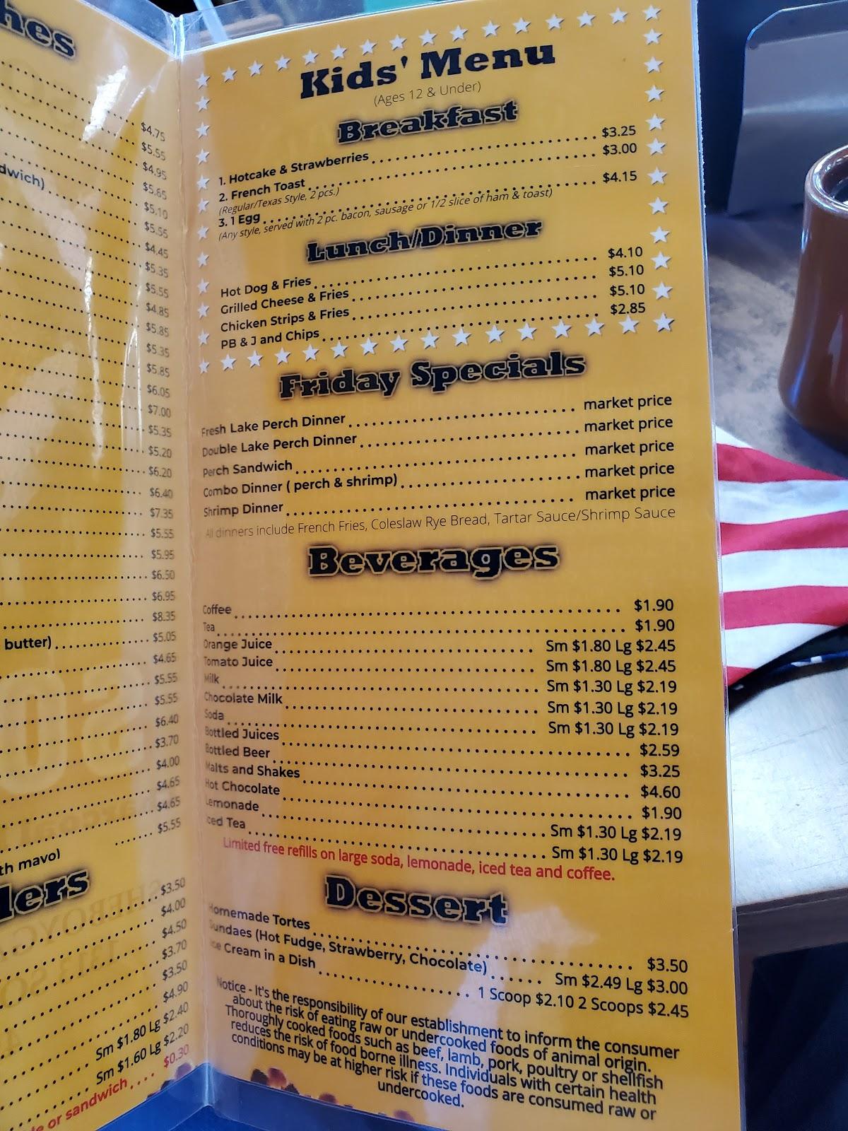 Menu at Charcoal Inn North restaurant, Sheboygan, Geele Ave