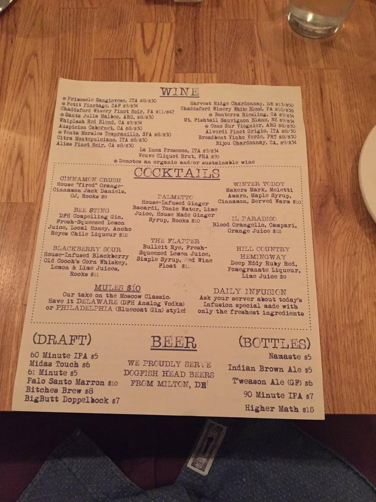 Menu at Corner Bistro pub & bar, Wilmington, Silverside Rd