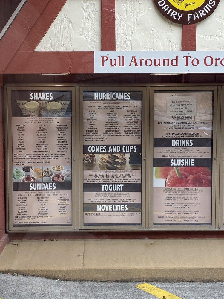 Menu at The Dairy Barn, Athens, Congress Pkwy S