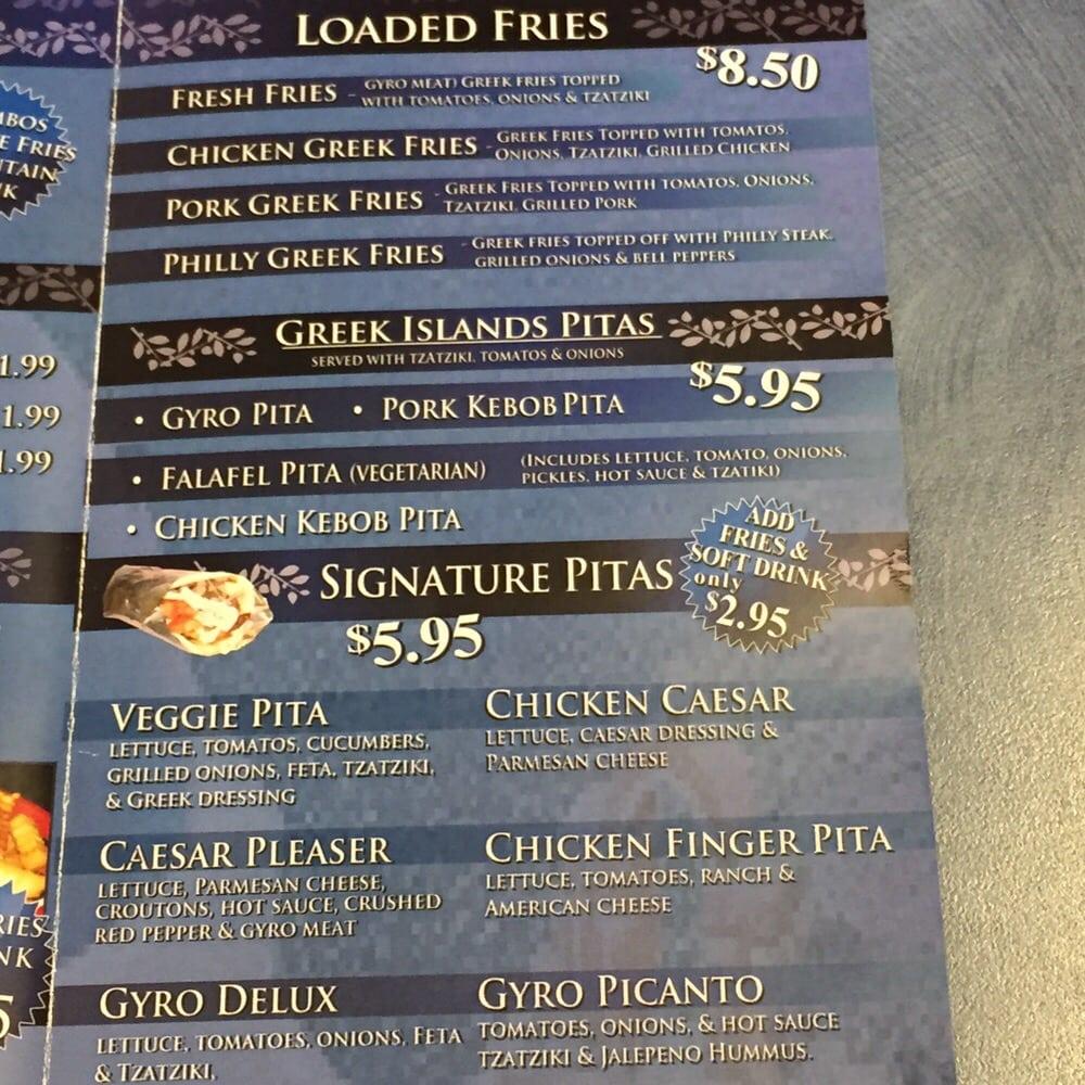 Menu at Greek Islands Grill restaurant, San Tan Valley