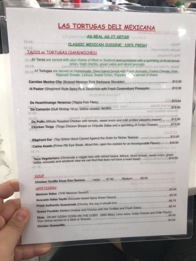 Menu At Las Tortugas Deli Mexicana Restaurant Memphis Poplar Ave 115   R5a7 Menu Las Tortugas Deli Mexicana 