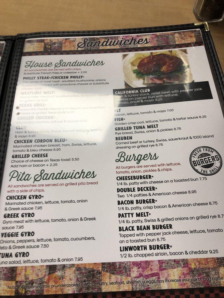 Menu at Linworth Diner restaurant, Worthington