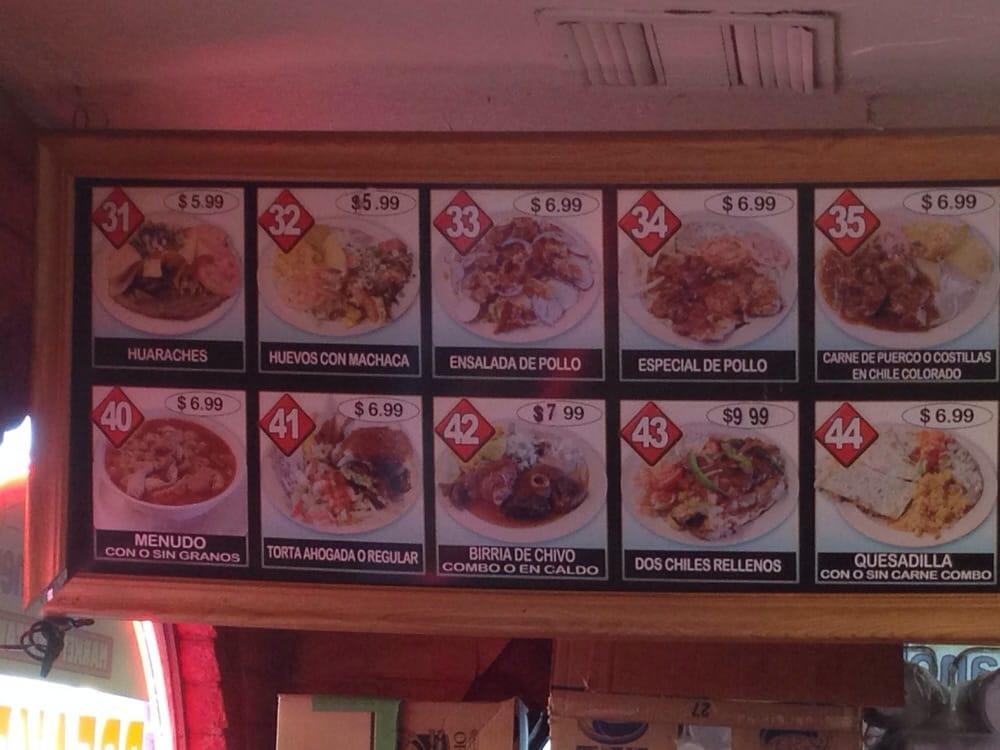 Menu At The Rancherito Restaurant, Los Angeles, Woodman Ave