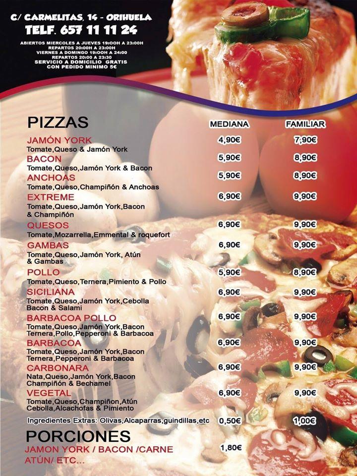 Menu At Pizza Extreme Restaurant Orihuela   R5ab Pizza Extreme Menu 2020 08 