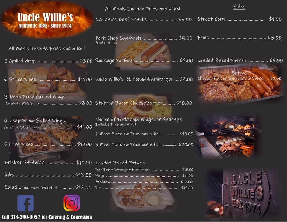 Menu At Uncle Willie S Restaurant Alexandria   R5ab Menu Uncle Willies 