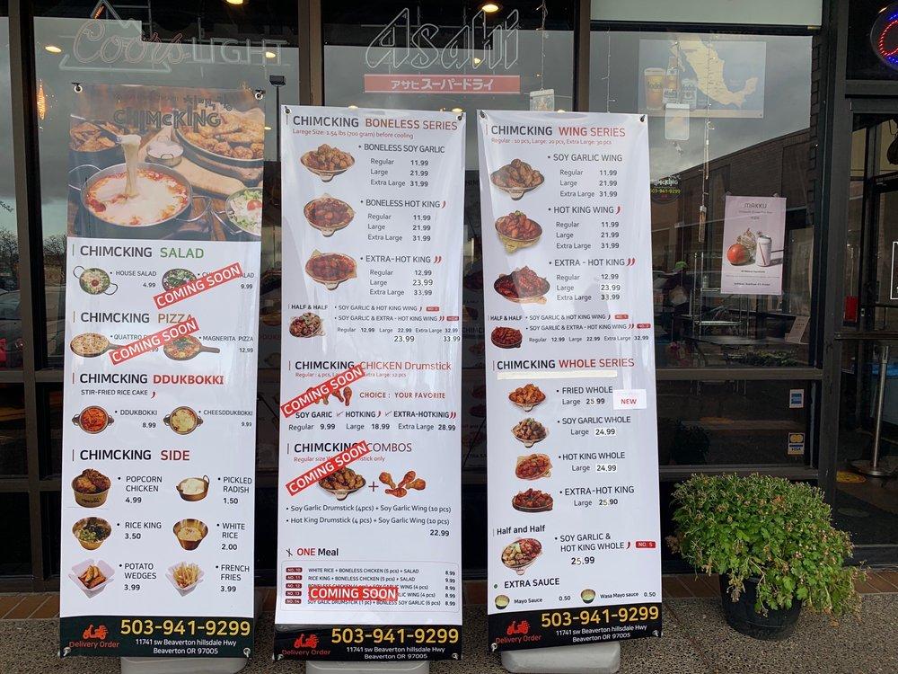 Menu at Chimcking restaurant, Beaverton