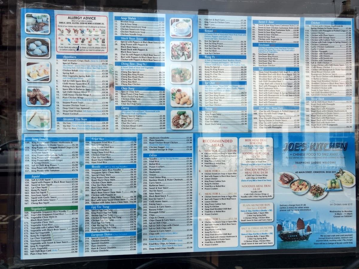 Menu At Joe S Kitchen Restaurant Tranent   R5ac Joes Kitchen Menu 2021 08 