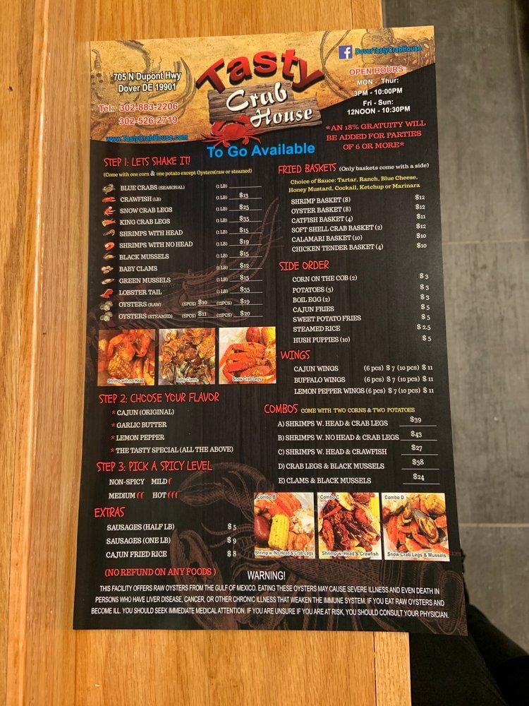 Carta del restaurante Tasty Crab House, Dover