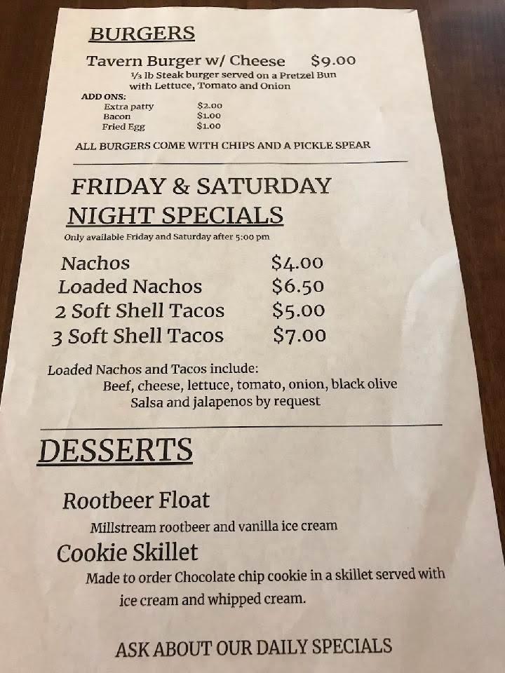 Menu at The Norse Horse Tavern pub & bar, Elk Horn