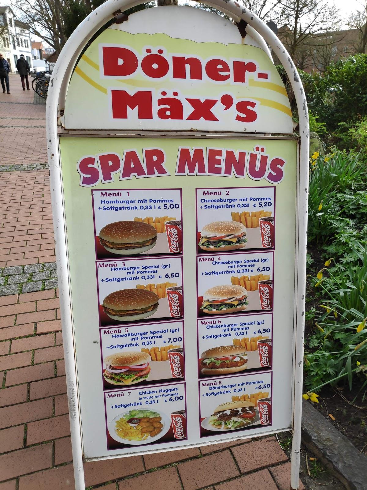 Speisekarte von Döner Mäx restaurant, Eckernförde