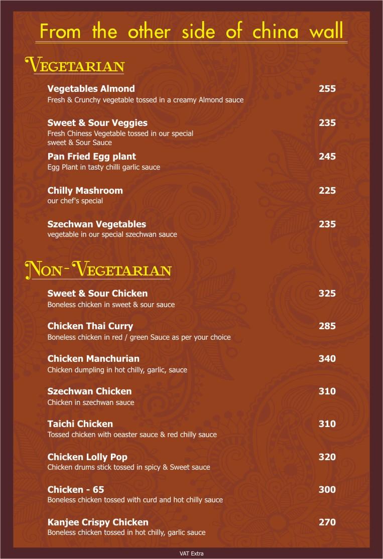 Menu at Raj Ranbanka Resorts And Restaurants And marriage garden, Jodhpur