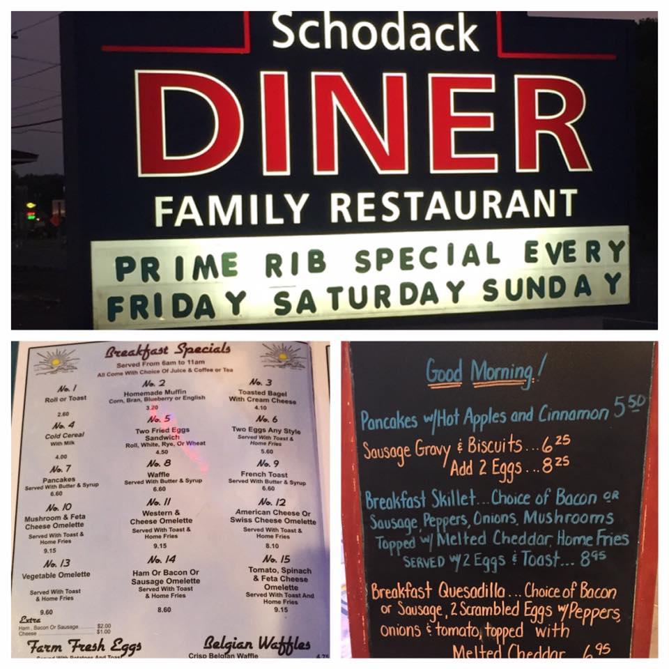 Menu at Schodack Diner restaurant, Schodack Center