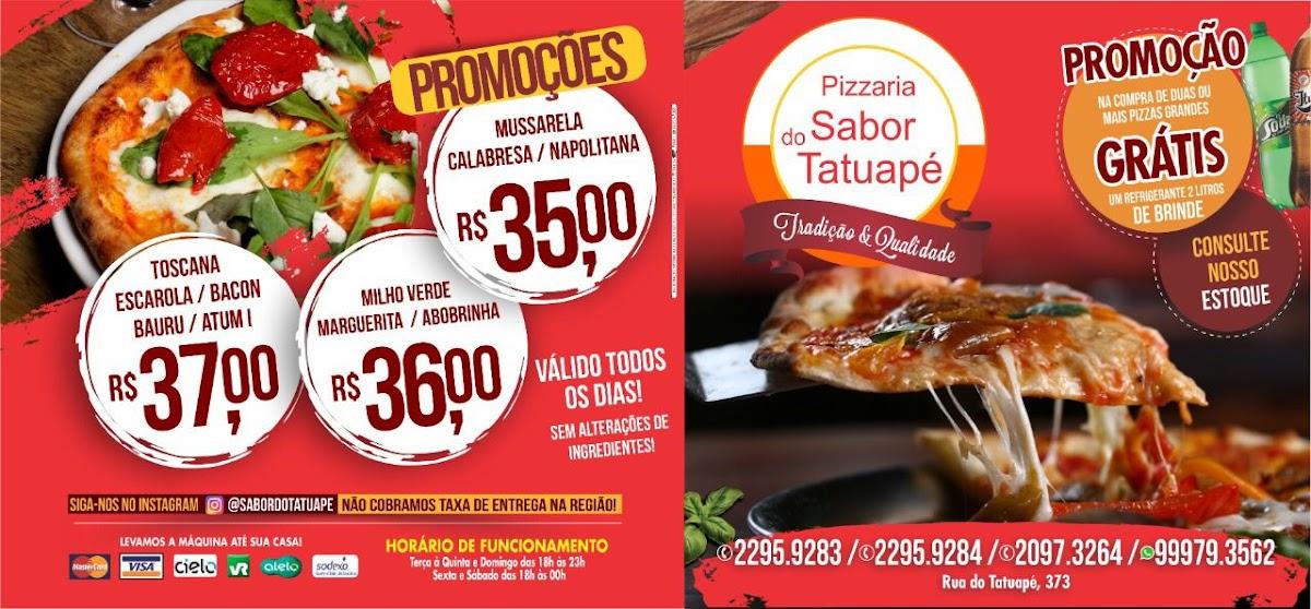 Pizzaria Sabor do Tatuapé !!! HOJE ESTÁ ABERTA!!!!! APROVEITEM E FAÇAM SEUS  PEDIDOS !!!! PROMOÇÕES !!!! NA COMPRA DE DUAS OU MA…