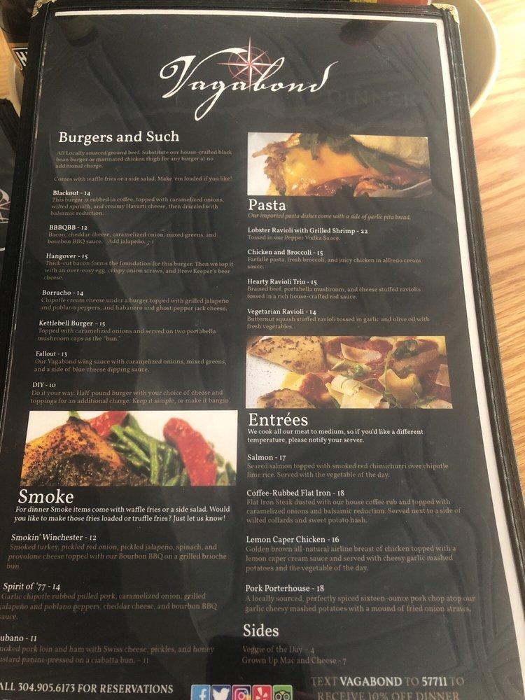 Menu At Vagabond Kitchen Pub Bar Wheeling Market St   R5b4 Vagabond Kitchen Menu 2022 09 