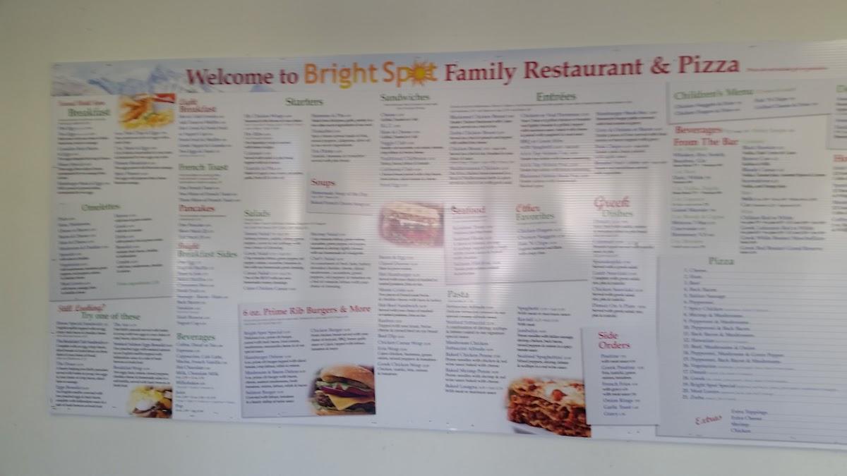 Menu at Bright Spot Family Restaurant, Jasper