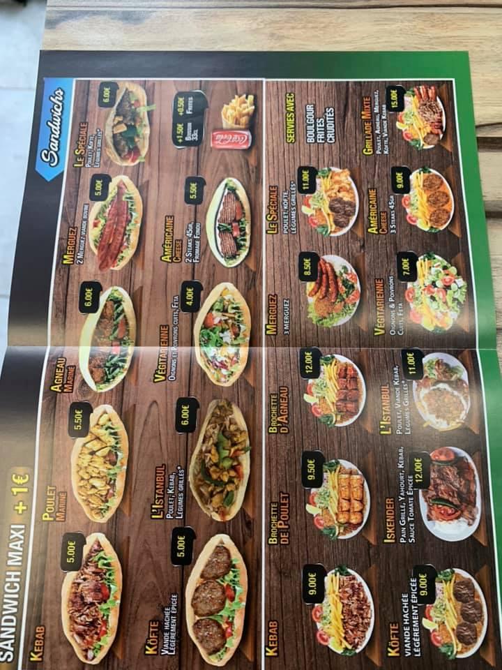 Menu At Istanbul Kebab Restaurant, Épernay