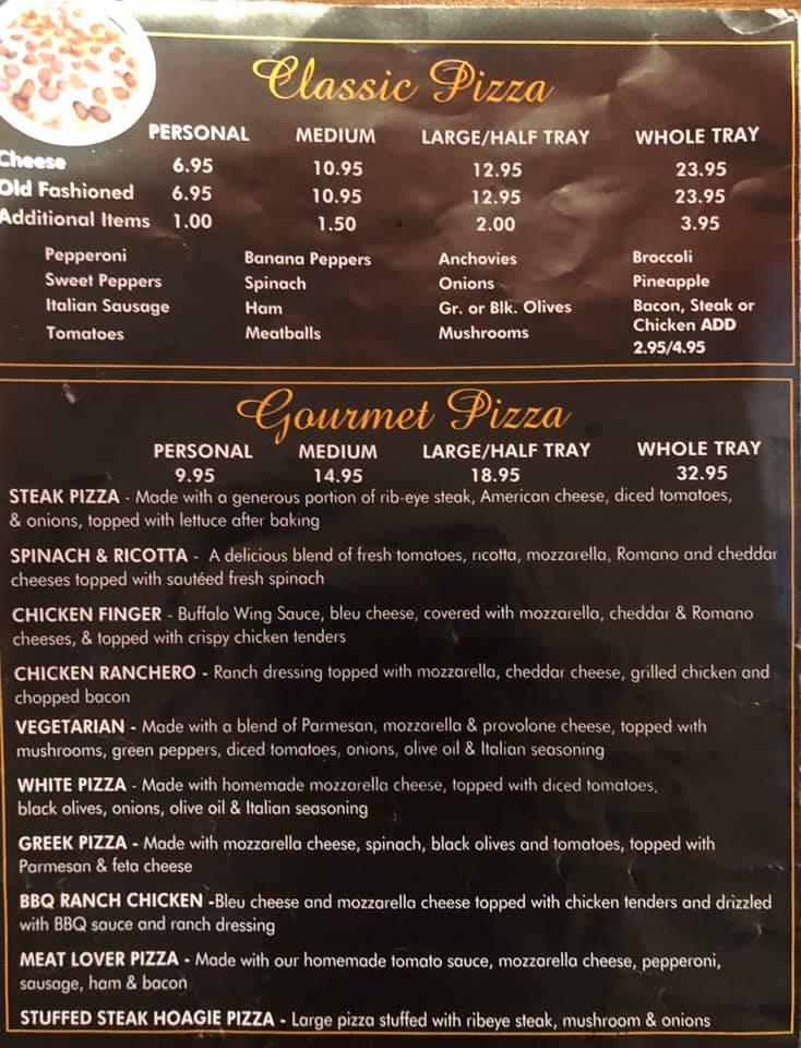 Menu at Leon's Italian Bistro & Pizza pizzeria, Niagara Falls