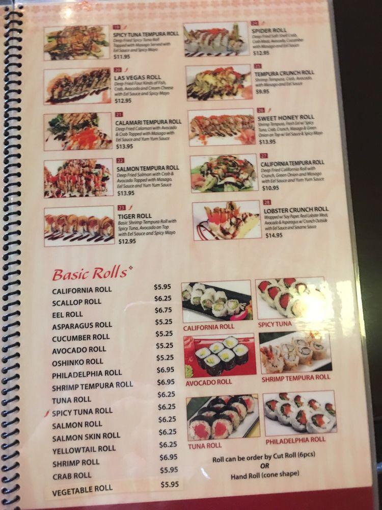 Menu at Sakura's Sushi and Grill restaurant, Kingman