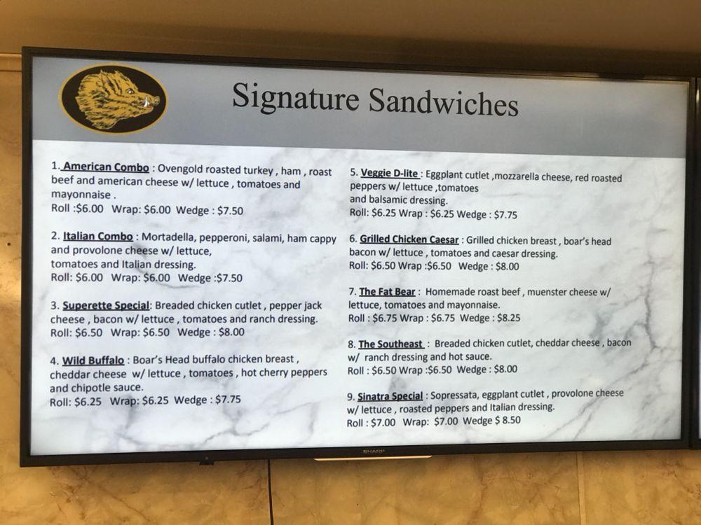 Menu at Brewster Superette, Brewster