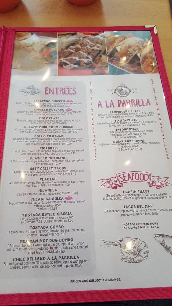 Carta de Bolillos Cafe Central, Laredo, 620 E Saunders St