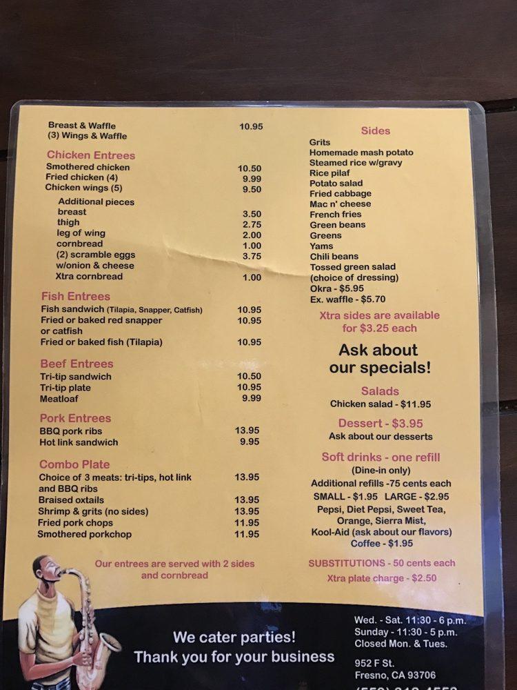 Menu At Chef Pauls Cafe Fresno 