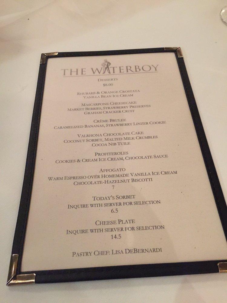 Menu at The Waterboy pub & bar, Sacramento