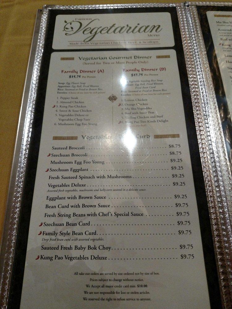 Menu at Dragon House restaurant, Riverside