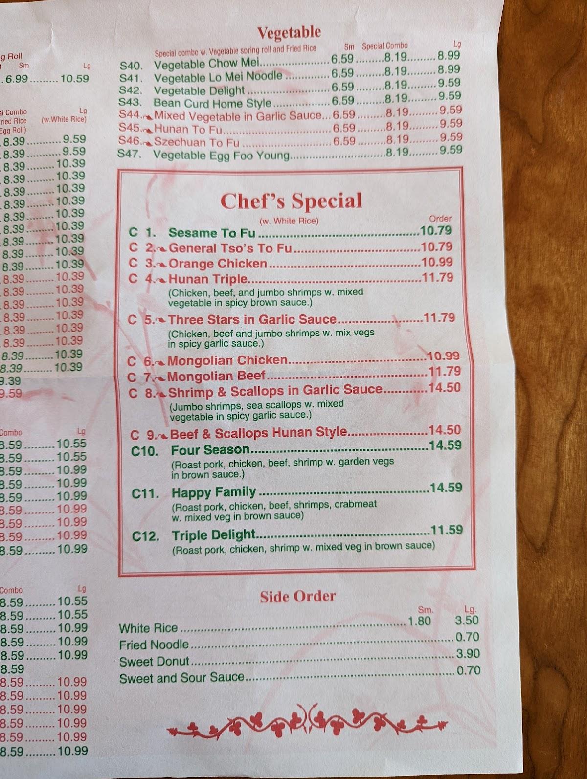 Menu at Kin's Kitchen restaurant, Hendersonville