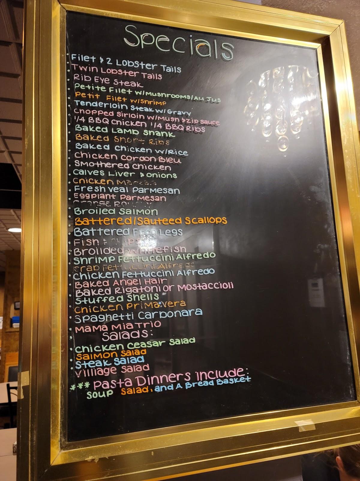 Menu at Mama Mia's Restaurant, Redford Charter Township