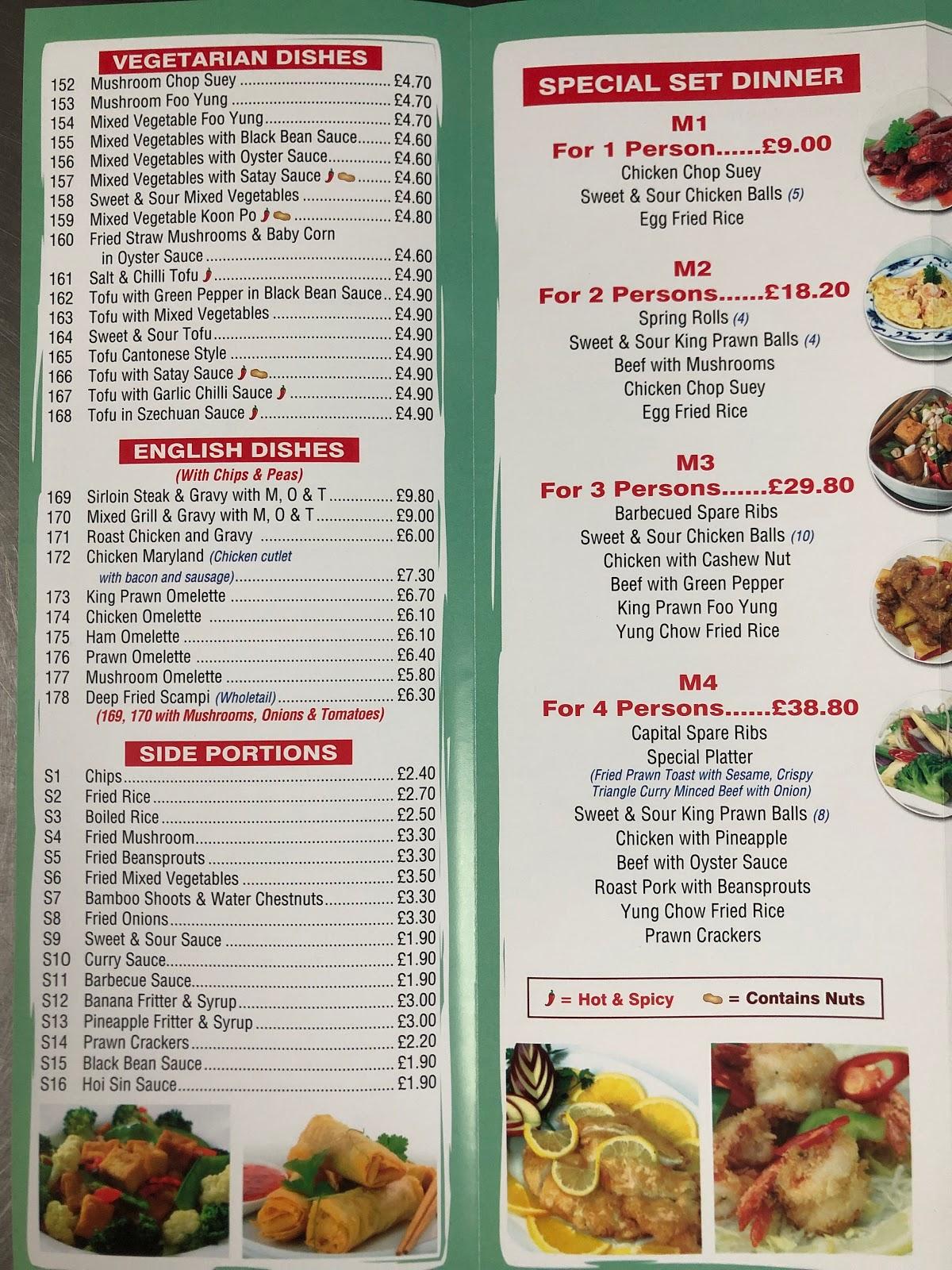 Menu at Chengs Garden fast food, Leicester, 66 Main St