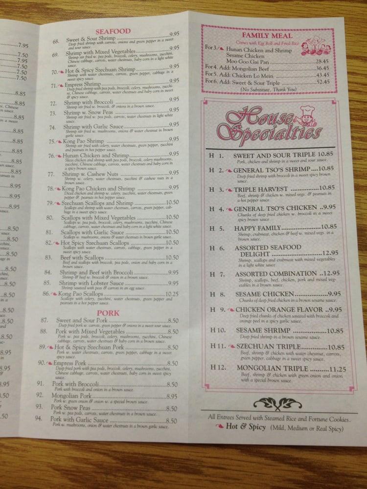 Menu at Panda Inn restaurant, Siren, WI-35