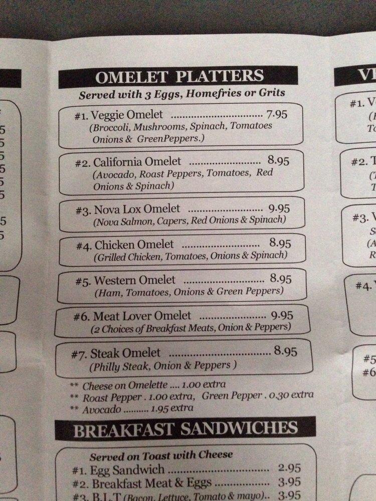Menu at Cedar Park Cafe, Philadelphia, Baltimore Ave