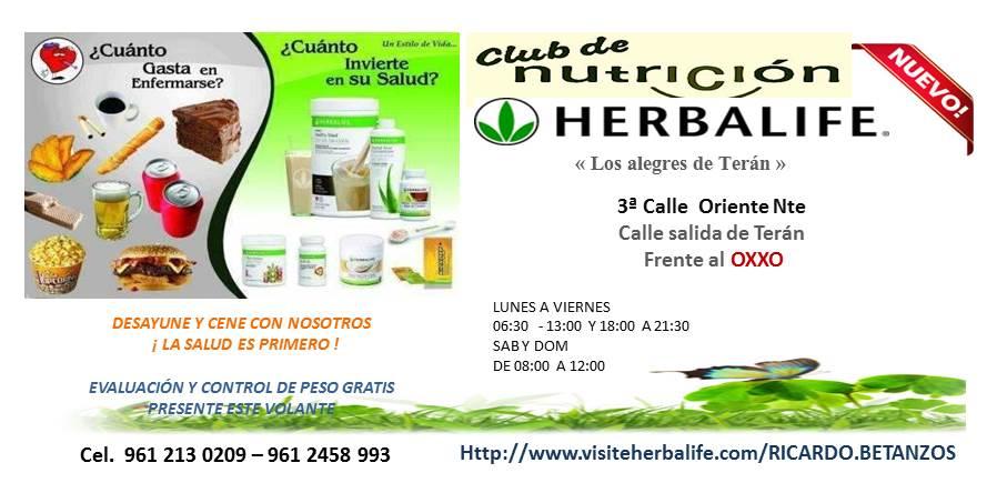 Club de Nutrición Herbalife, Tuxtla Gutiérrez, Fraccionamiento Buenos Aires