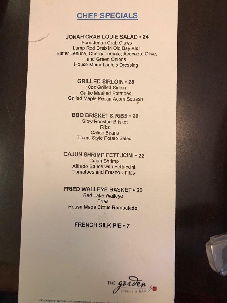 Menu at The Garden Grille & Bar, Minneapolis