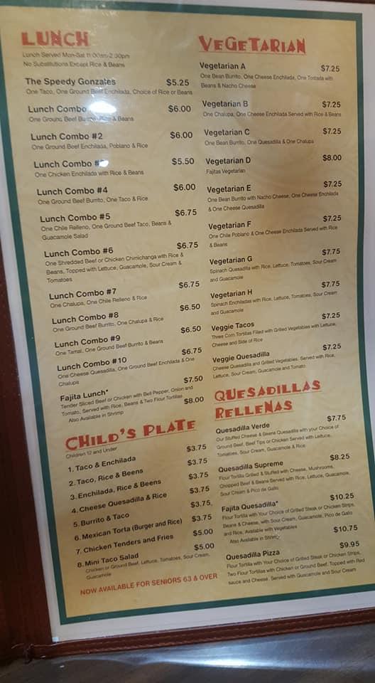 Menu At El Campesino Restaurant Canton Cleveland Ave Nw