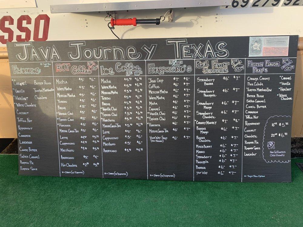 java journey texas mckinney menu