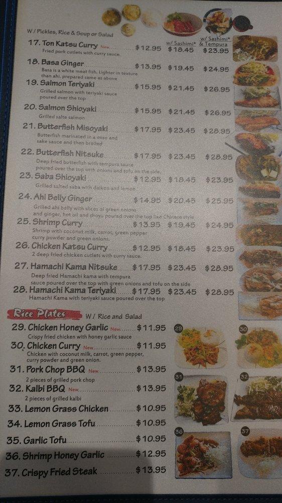 Menu at Saito and Pho Restaurant, Ewa Beach