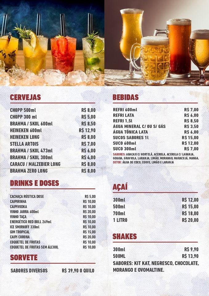 Arena do Sabor cardápio