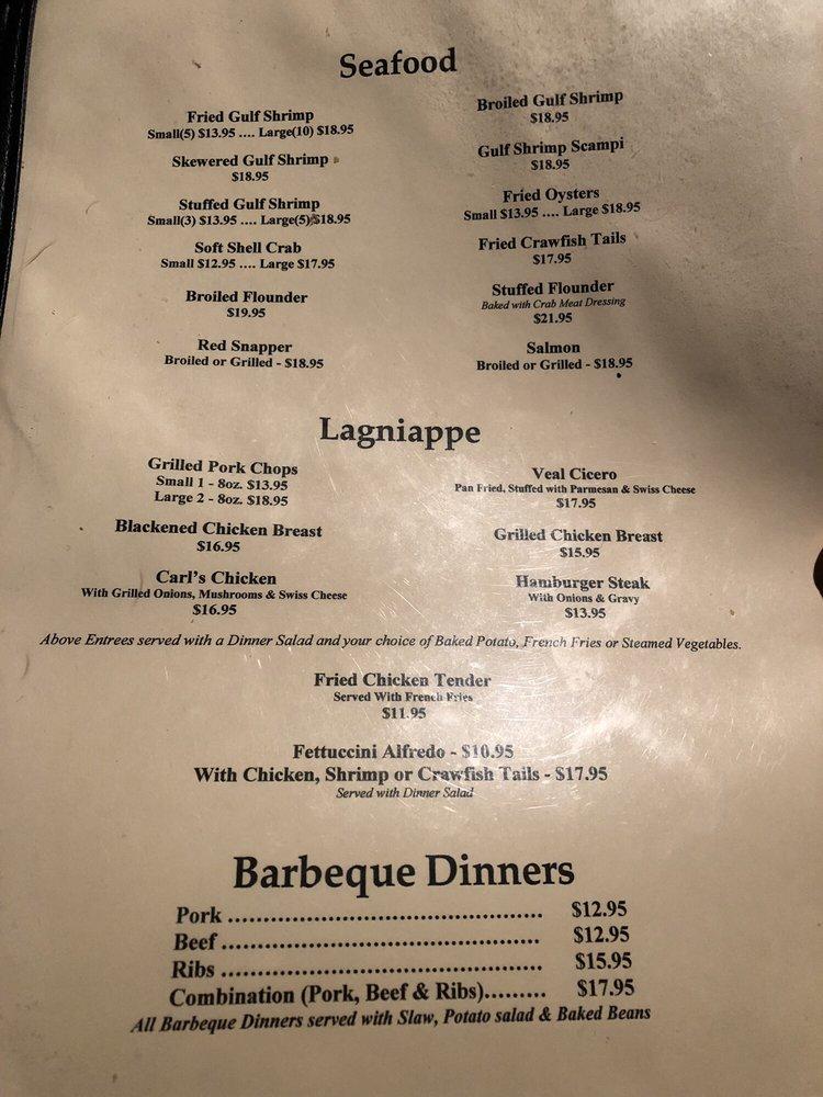 Menu at Cicero's Restaurant, Leland