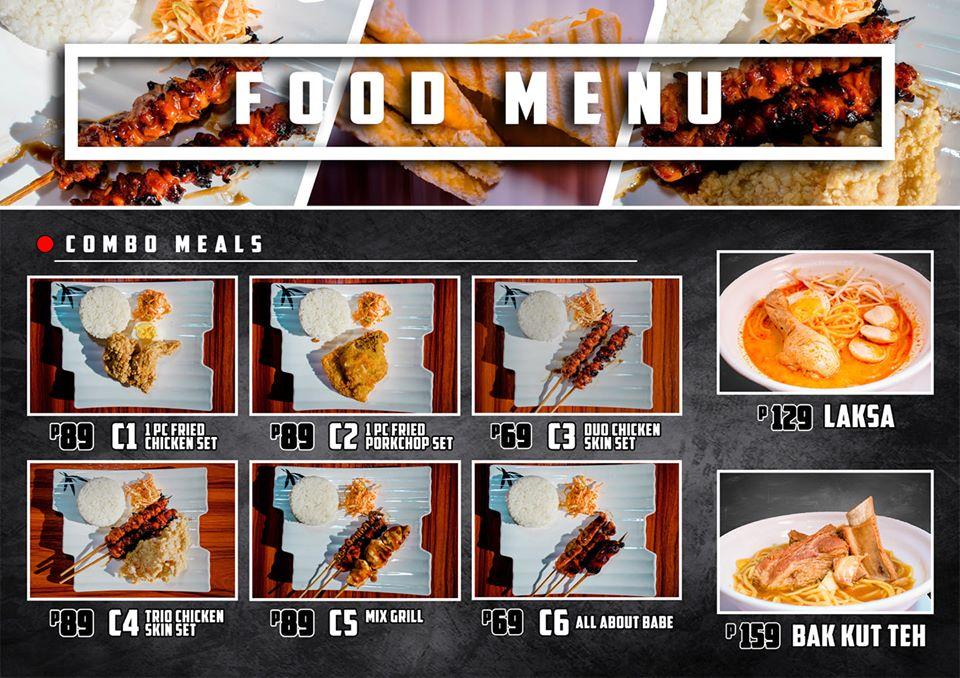 Menu at SingaPino Food Xpress restaurant, Cebu City
