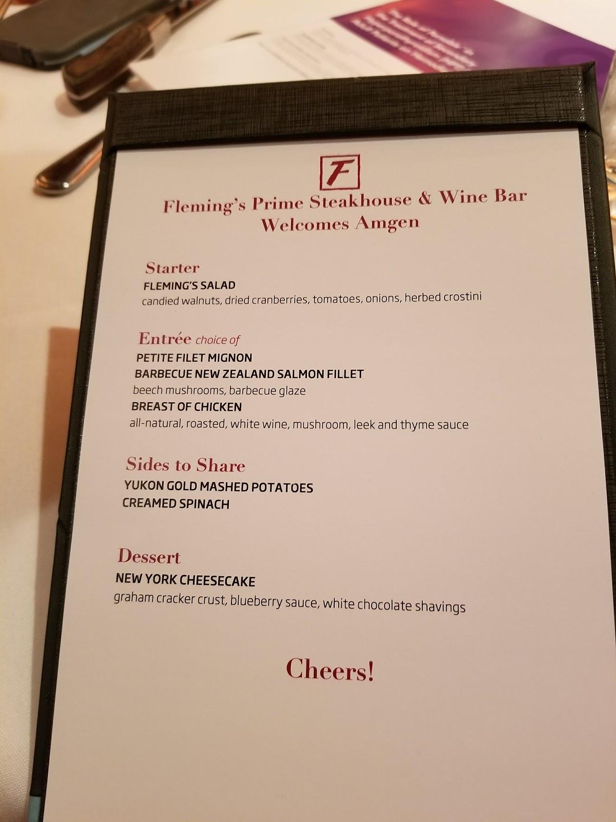 Menu at Fleming’s Prime Steakhouse & Wine Bar, San Antonio