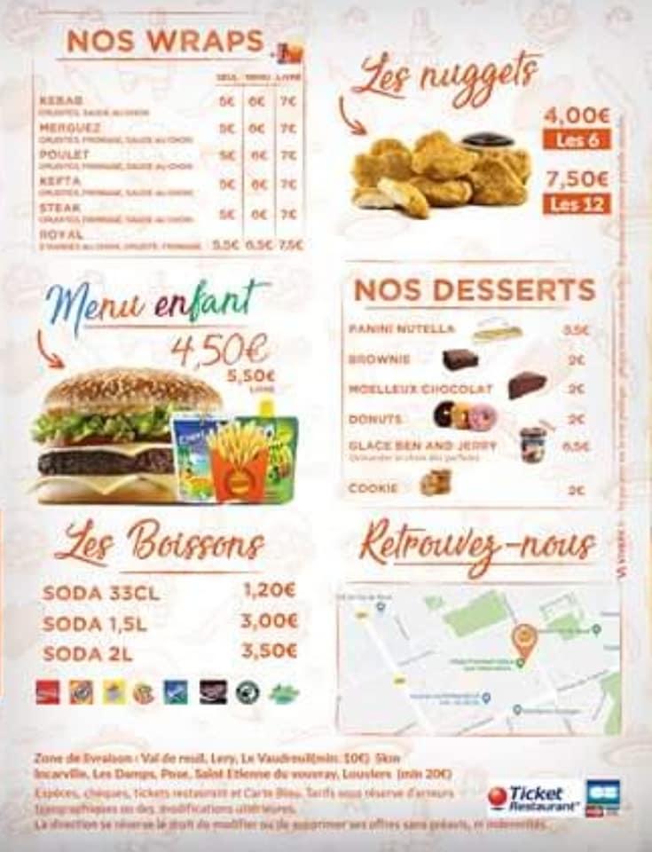 Menu at T'wich pizza fast food, ValdeReuil