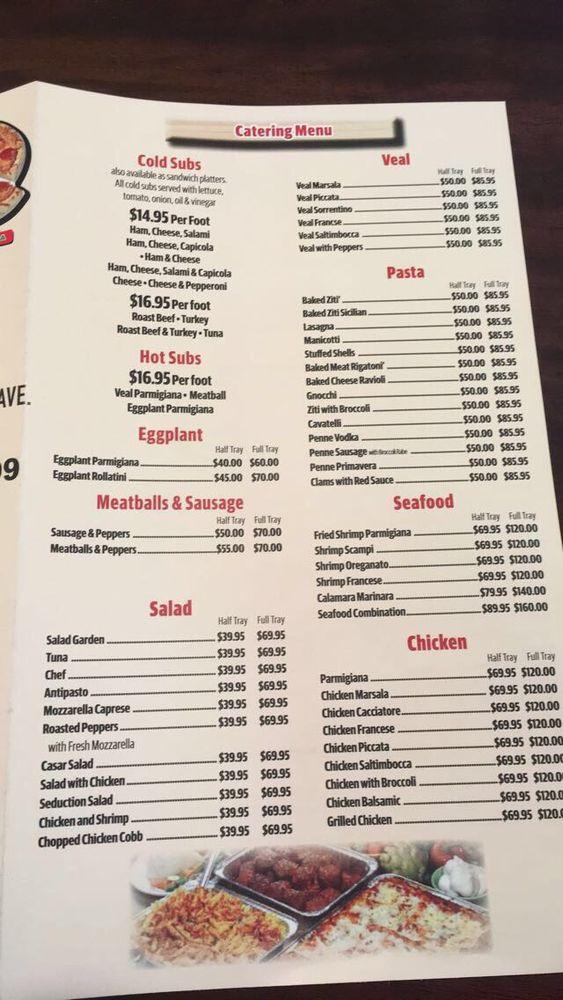 Menu at Pizzarelli Restaurant, Perth Amboy