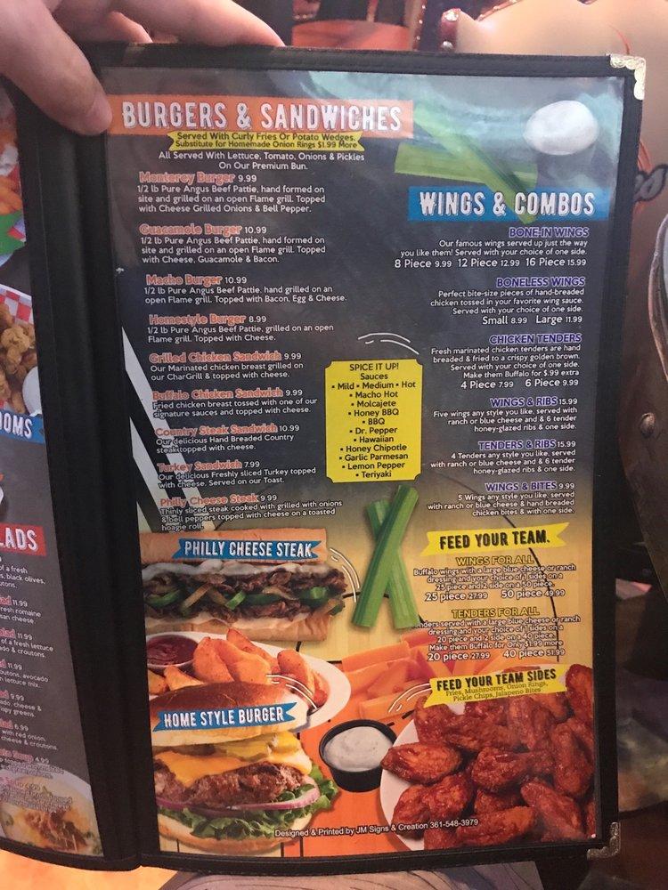 Menu at Referees Sports Bar & Grill, Beeville