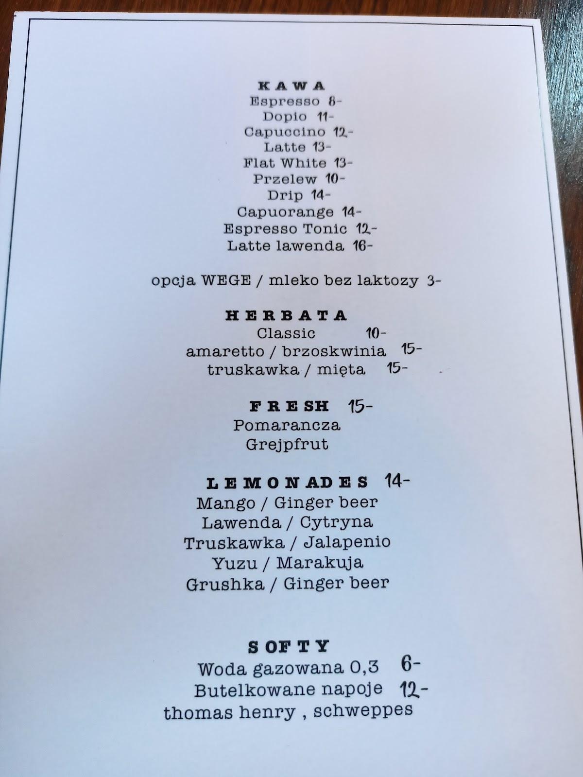 Menu at Dough Bureau pub & bar, Warsaw